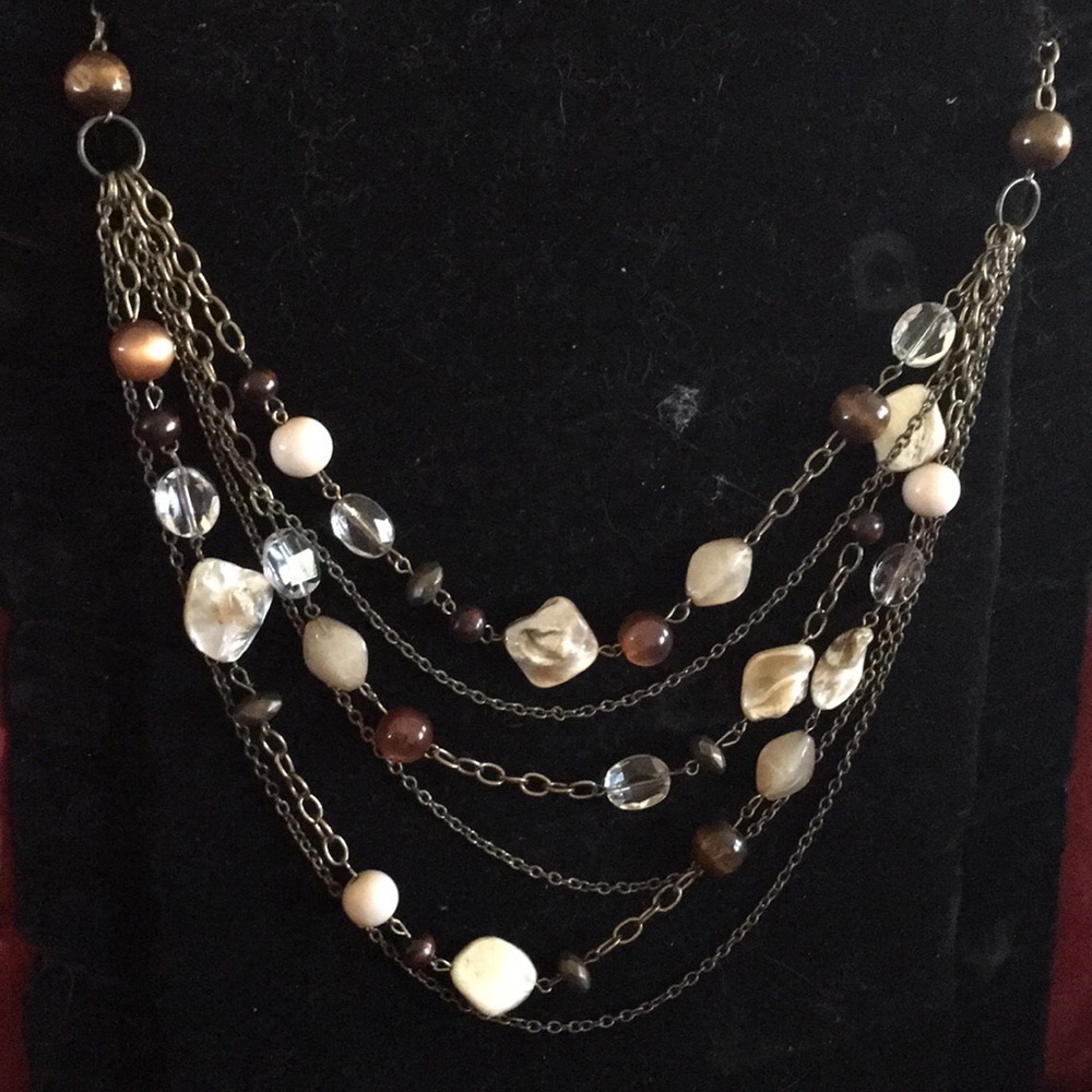 Brown layered necklace